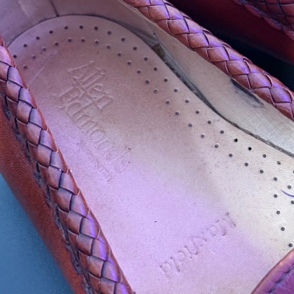 Allen Edmonds Maxfield Tassel Loafers Mens 7 D Woven Braided Leather 47716